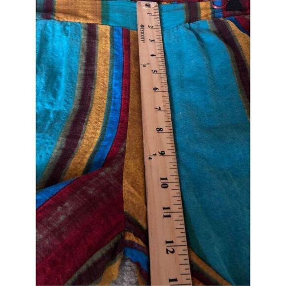 CIDER STRIPED ELASTIC WAIST WIDE LEG TROUSERS SZ M - Picture 12 of 14